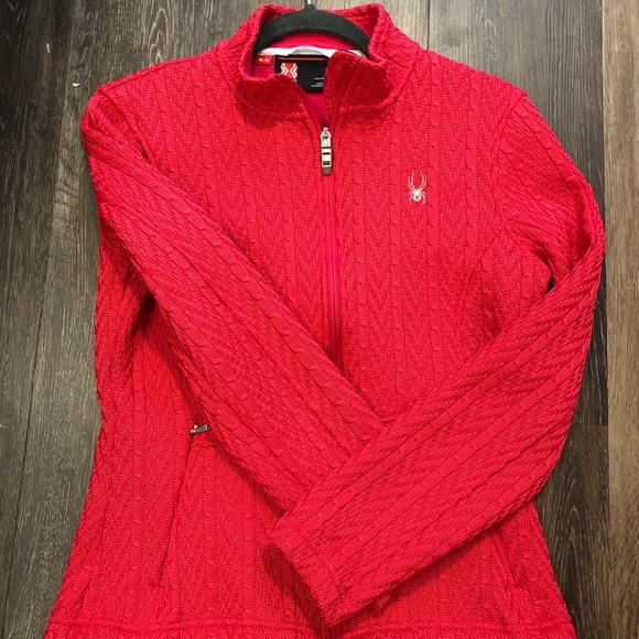 spyder cable knit jacket
